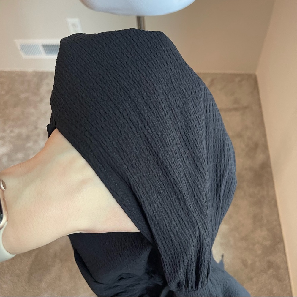 Francesca's Collections Bella Ruffle Sleeve Bow Back Mini Dress - Picture 9 of 11